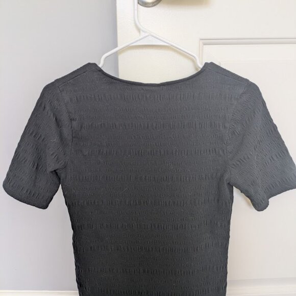 A New Day womens black textured short sleeve top size S - Picture 3 of 3